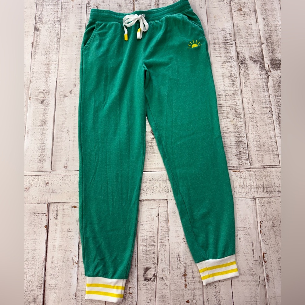 P.J. Salvage Green Sun Tie Waist Joggers